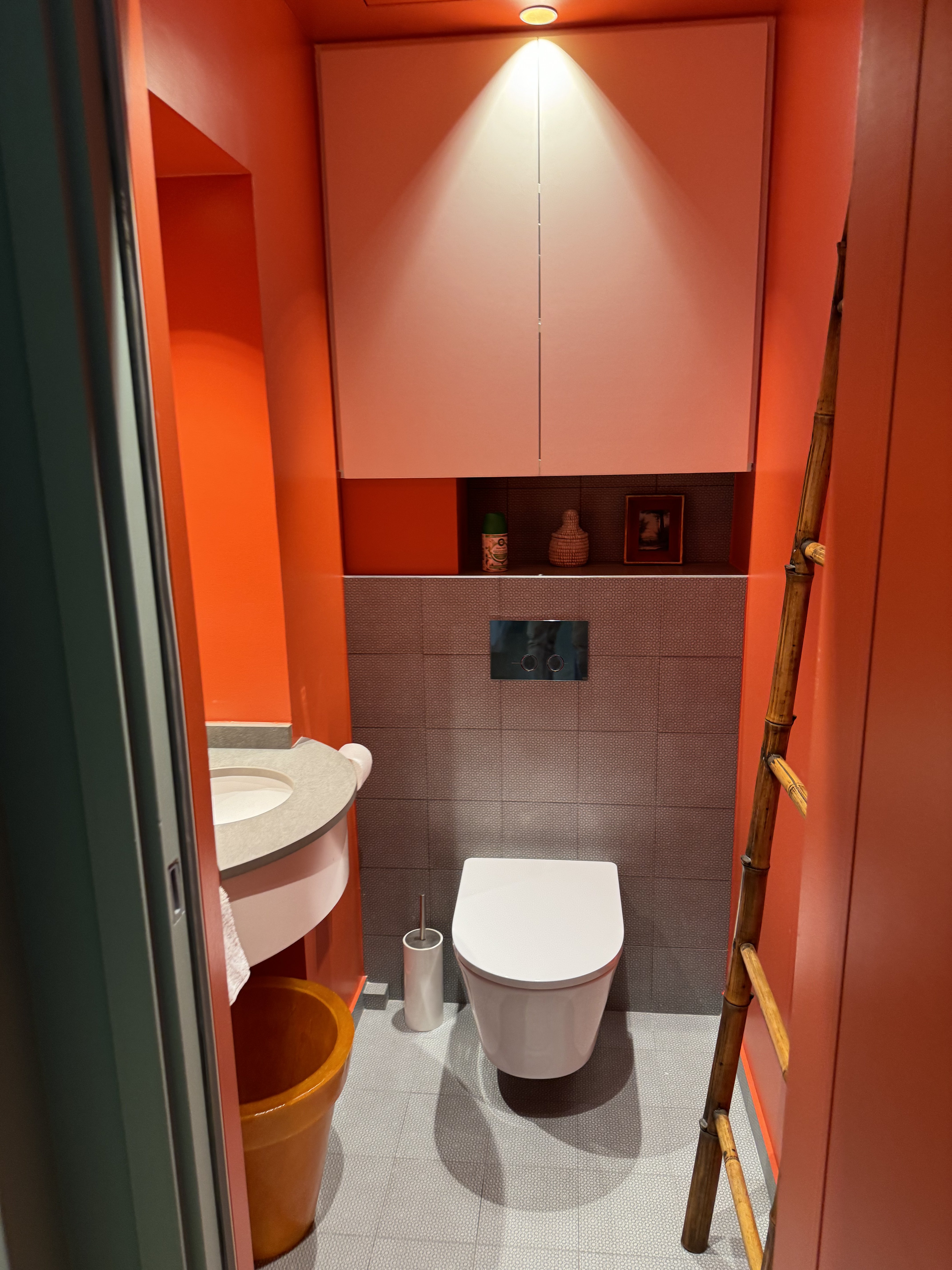 Rénovation de WC - aménagement compact et élégant